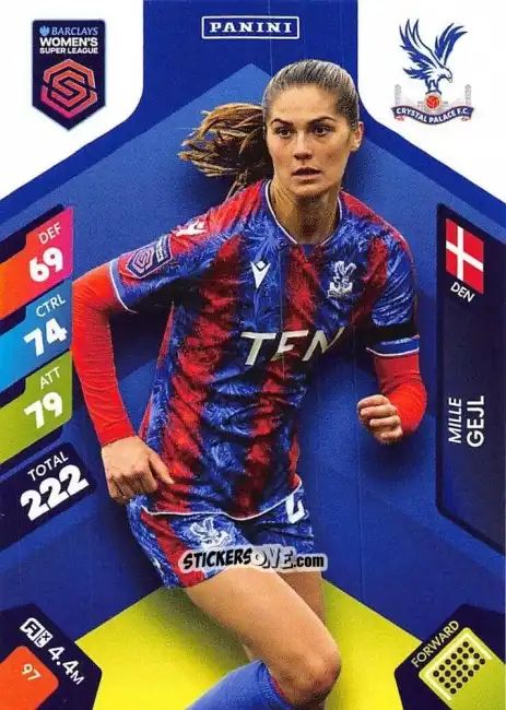 Sticker Mille Gejl - Barclays Women’s Super League 2025. Adrenalyn XL
 n. 97 - Panini