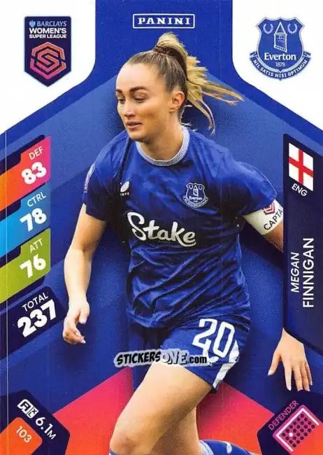 Figurina Megan Finnigan - Barclays Women’s Super League 2025. Adrenalyn XL
 n. 103 - Panini