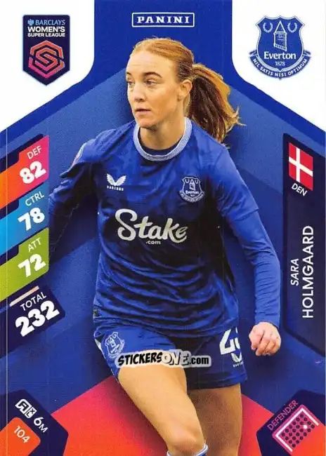 Cromo Sara Holmgaard - Barclays Women’s Super League 2025. Adrenalyn XL
 n. 104 - Panini