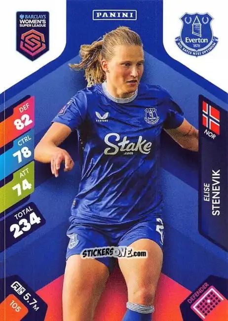 Cromo Elise Stenevik - Barclays Women’s Super League 2025. Adrenalyn XL
 n. 105 - Panini
