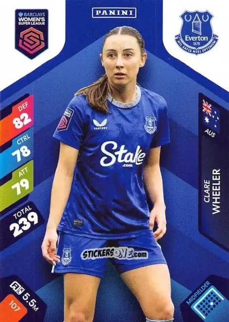 Cromo Clare Wheeler - Barclays Women’s Super League 2025. Adrenalyn XL
 n. 107 - Panini