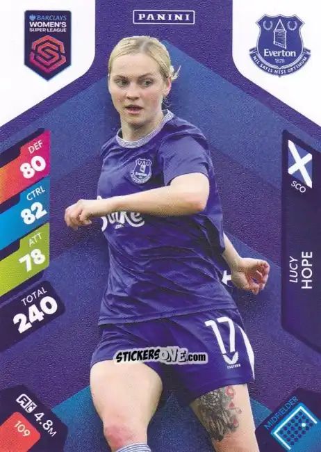 Cromo Lucy Hope - Barclays Women’s Super League 2025. Adrenalyn XL
 n. 109 - Panini