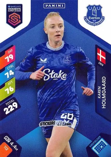 Cromo Karen Holmgaard - Barclays Women’s Super League 2025. Adrenalyn XL
 n. 112 - Panini