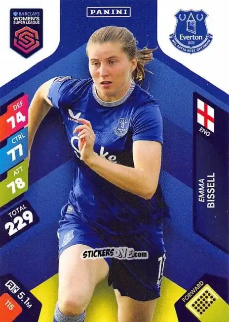 Cromo Emma Bissell - Barclays Women’s Super League 2025. Adrenalyn XL
 n. 115 - Panini
