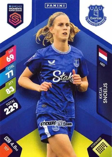 Cromo Katja Snoeijs - Barclays Women’s Super League 2025. Adrenalyn XL
 n. 117 - Panini