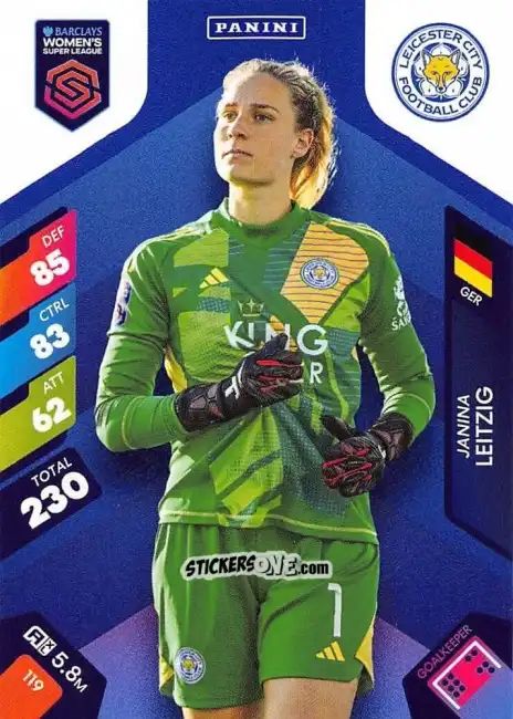 Cromo Janina Leitzig - Barclays Women’s Super League 2025. Adrenalyn XL
 n. 119 - Panini