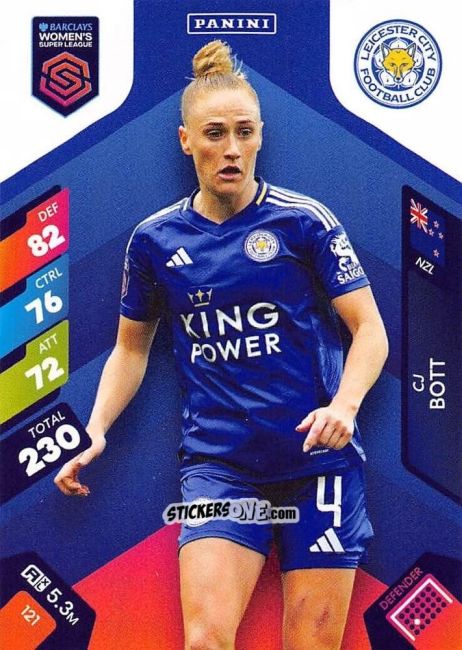 Cromo CJ Bott - Barclays Women’s Super League 2025. Adrenalyn XL
 n. 121 - Panini
