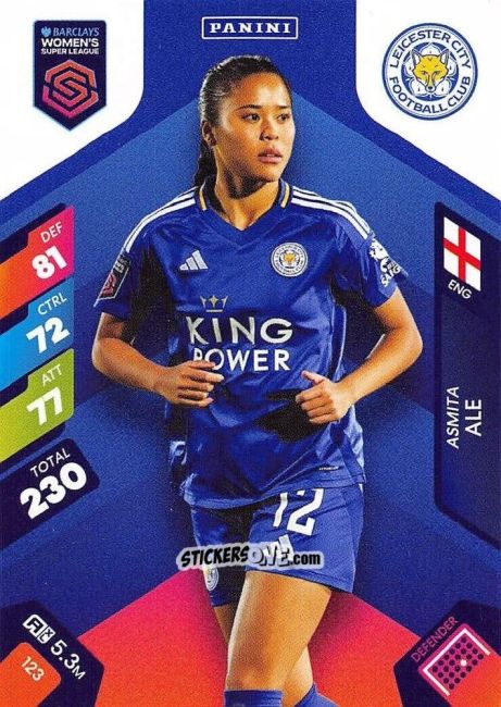 Cromo Asmita Ale - Barclays Women’s Super League 2025. Adrenalyn XL
 n. 123 - Panini