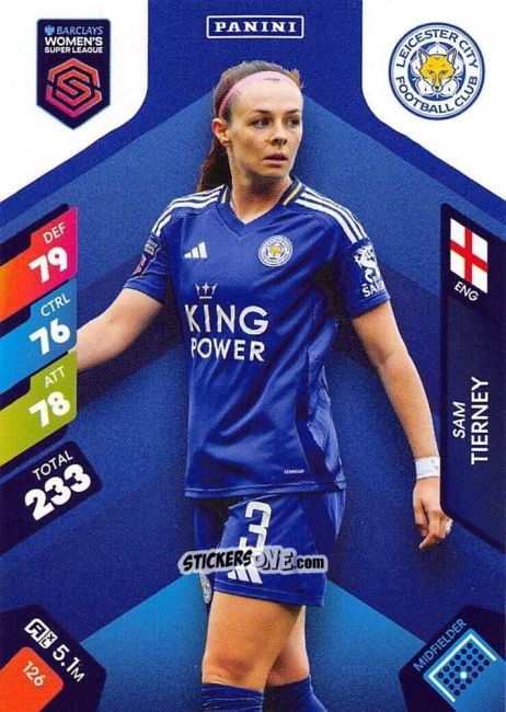Figurina Sam Tierney - Barclays Women’s Super League 2025. Adrenalyn XL
 n. 126 - Panini