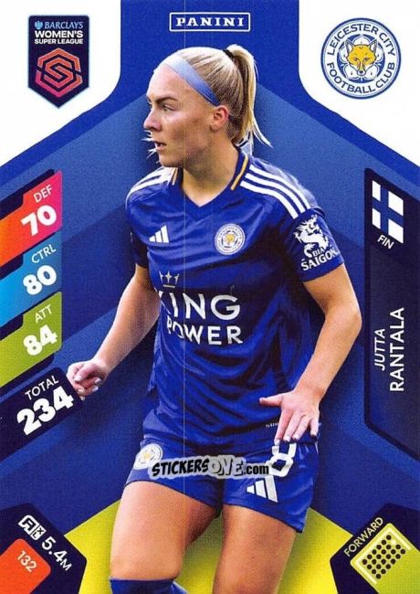 Figurina Jutta Rantala - Barclays Women’s Super League 2025. Adrenalyn XL
 n. 132 - Panini