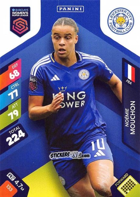 Sticker Noémie Mouchon - Barclays Women’s Super League 2025. Adrenalyn XL
 n. 133 - Panini