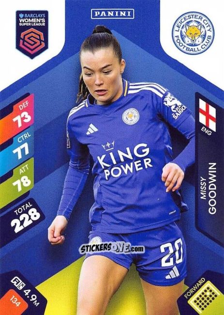 Cromo Missy Goodwin - Barclays Women’s Super League 2025. Adrenalyn XL
 n. 134 - Panini