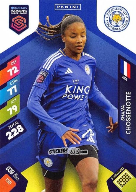 Sticker Shana Chossenotte - Barclays Women’s Super League 2025. Adrenalyn XL
 n. 135 - Panini