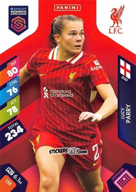 Sticker Lucy Parry - Barclays Women’s Super League 2025. Adrenalyn XL
 n. 138 - Panini