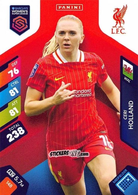 Sticker Ceri Holland - Barclays Women’s Super League 2025. Adrenalyn XL
 n. 148 - Panini