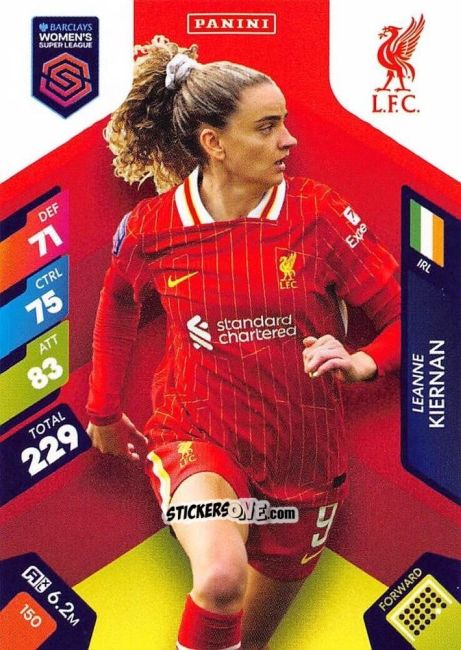 Cromo Leanne Kiernan - Barclays Women’s Super League 2025. Adrenalyn XL
 n. 150 - Panini