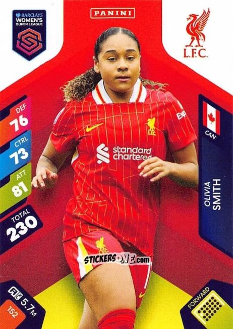 Cromo Olivia Smith - Barclays Women’s Super League 2025. Adrenalyn XL
 n. 152 - Panini