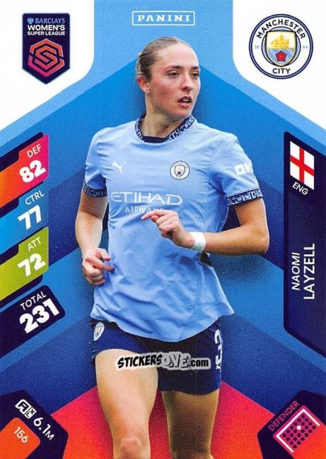 Sticker Naomi Layzell - Barclays Women’s Super League 2025. Adrenalyn XL
 n. 156 - Panini