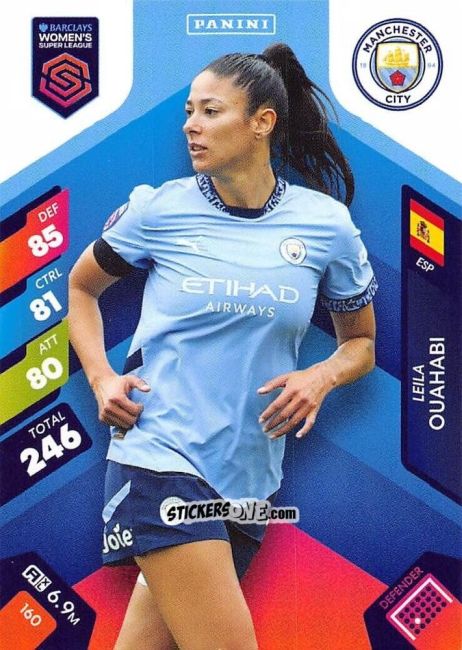 Figurina Leila Ouahabi - Barclays Women’s Super League 2025. Adrenalyn XL
 n. 160 - Panini