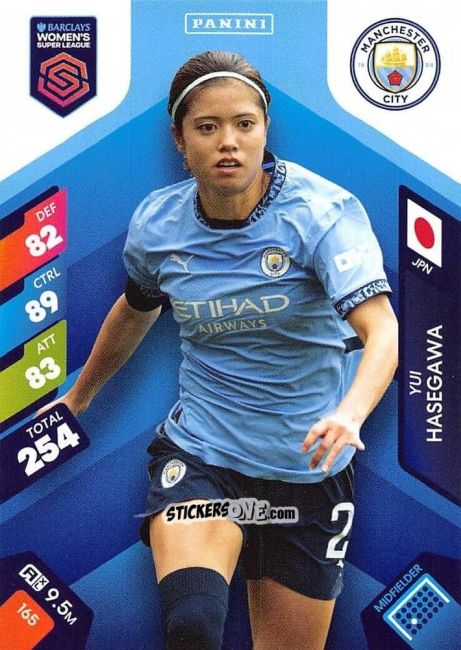 Figurina Yui Hasegawa - Barclays Women’s Super League 2025. Adrenalyn XL
 n. 165 - Panini