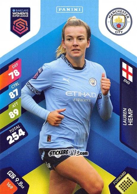 Figurina Lauren Hemp - Barclays Women’s Super League 2025. Adrenalyn XL
 n. 169 - Panini