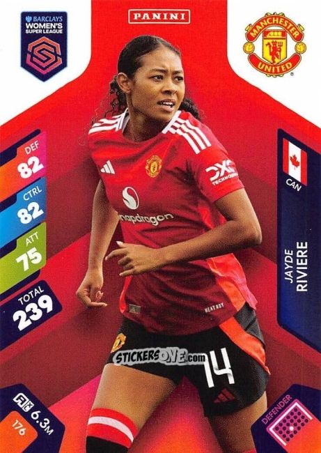 Cromo Jayde Riviere - Barclays Women’s Super League 2025. Adrenalyn XL
 n. 176 - Panini