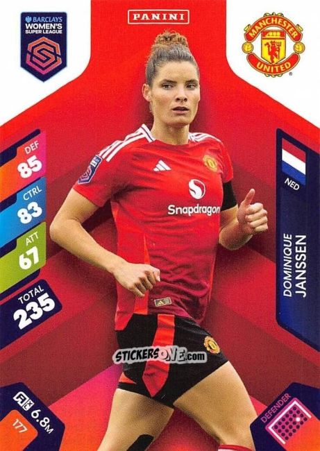 Figurina Dominique Janssen - Barclays Women’s Super League 2025. Adrenalyn XL
 n. 177 - Panini