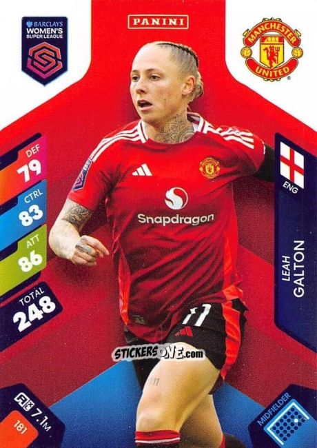 Sticker Leah Galton - Barclays Women’s Super League 2025. Adrenalyn XL
 n. 181 - Panini