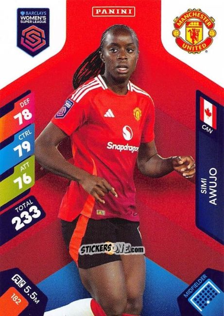 Cromo Simi Awujo - Barclays Women’s Super League 2025. Adrenalyn XL
 n. 182 - Panini