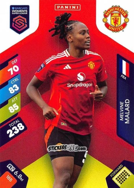 Cromo Melvine Malard - Barclays Women’s Super League 2025. Adrenalyn XL
 n. 185 - Panini