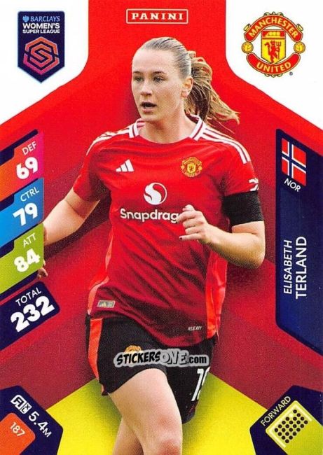 Cromo Elisabeth Terland - Barclays Women’s Super League 2025. Adrenalyn XL
 n. 187 - Panini