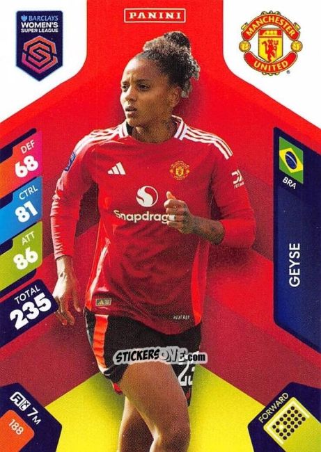 Figurina Geyse Ferreira - Barclays Women’s Super League 2025. Adrenalyn XL
 n. 188 - Panini