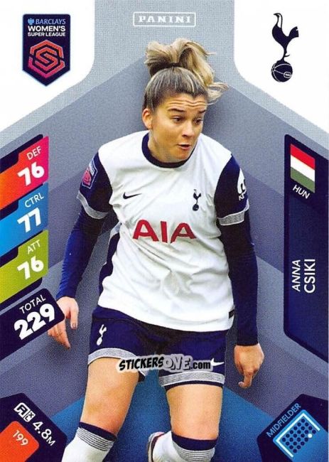 Cromo Anna Csiki - Barclays Women’s Super League 2025. Adrenalyn XL
 n. 199 - Panini