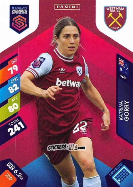 Figurina Katrina Gorry - Barclays Women’s Super League 2025. Adrenalyn XL
 n. 220 - Panini