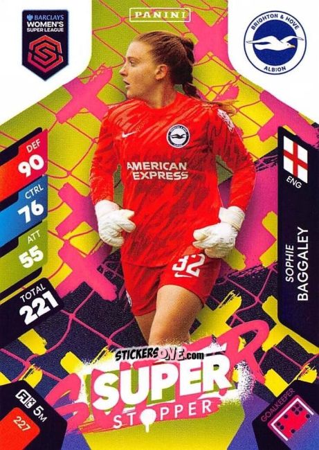 Cromo Sophie Baggaley - Barclays Women’s Super League 2025. Adrenalyn XL
 n. 227 - Panini