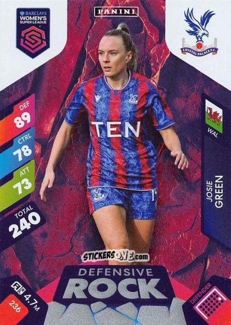 Cromo Josie Green - Barclays Women’s Super League 2025. Adrenalyn XL
 n. 236 - Panini
