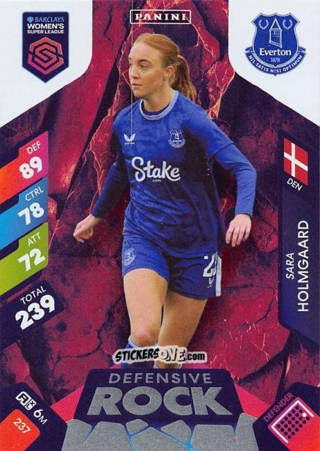 Cromo Sara Holmgaard - Barclays Women’s Super League 2025. Adrenalyn XL
 n. 237 - Panini
