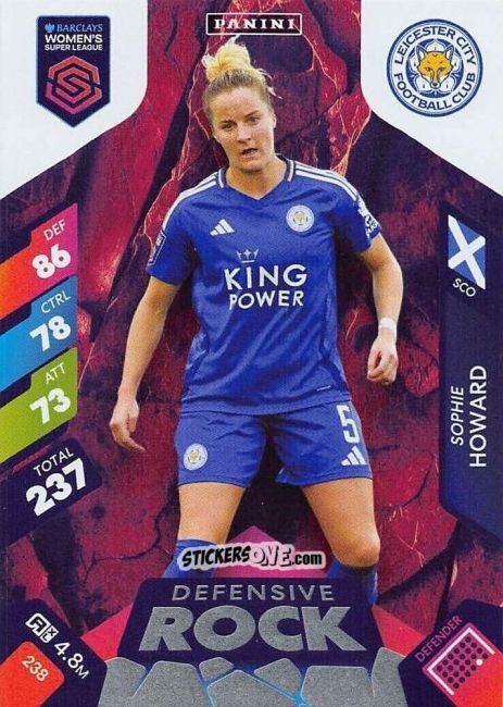Figurina Sophie Howard - Barclays Women’s Super League 2025. Adrenalyn XL
 n. 238 - Panini