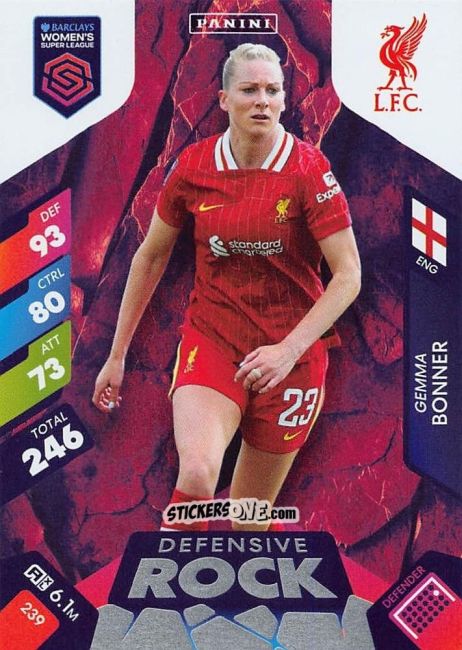 Figurina Gemma Bonner - Barclays Women’s Super League 2025. Adrenalyn XL
 n. 239 - Panini