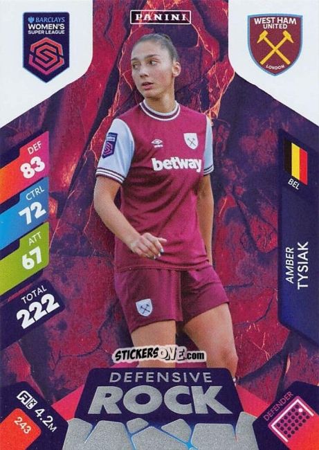 Figurina Amber Tysiak - Barclays Women’s Super League 2025. Adrenalyn XL
 n. 243 - Panini