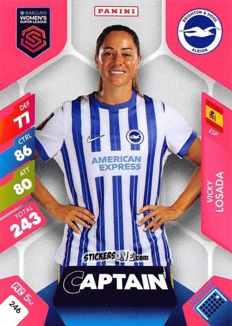 Cromo Vicky Losada - Barclays Women’s Super League 2025. Adrenalyn XL
 n. 246 - Panini