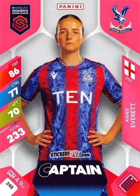 Figurina Aimee Everett - Barclays Women’s Super League 2025. Adrenalyn XL
 n. 248 - Panini