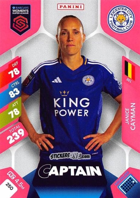 Cromo Janice Cayman - Barclays Women’s Super League 2025. Adrenalyn XL
 n. 250 - Panini
