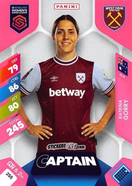 Figurina Katrina Gorry - Barclays Women’s Super League 2025. Adrenalyn XL
 n. 255 - Panini