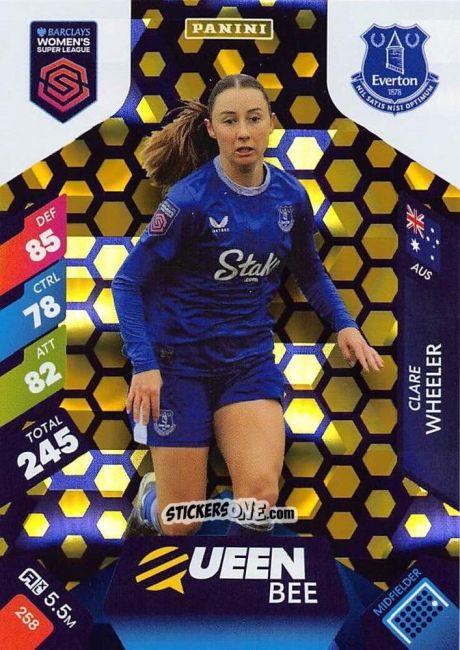 Sticker Clare Wheeler - Barclays Women’s Super League 2025. Adrenalyn XL
 n. 258 - Panini