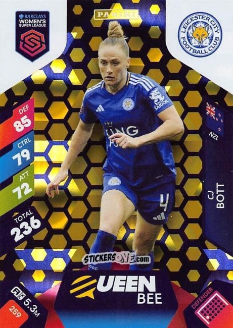 Cromo CJ Bott - Barclays Women’s Super League 2025. Adrenalyn XL
 n. 259 - Panini