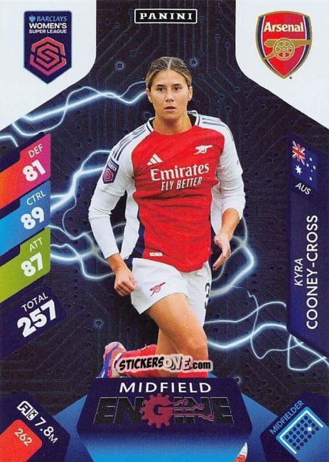 Cromo Kyra Cooney-Cross - Barclays Women’s Super League 2025. Adrenalyn XL
 n. 262 - Panini