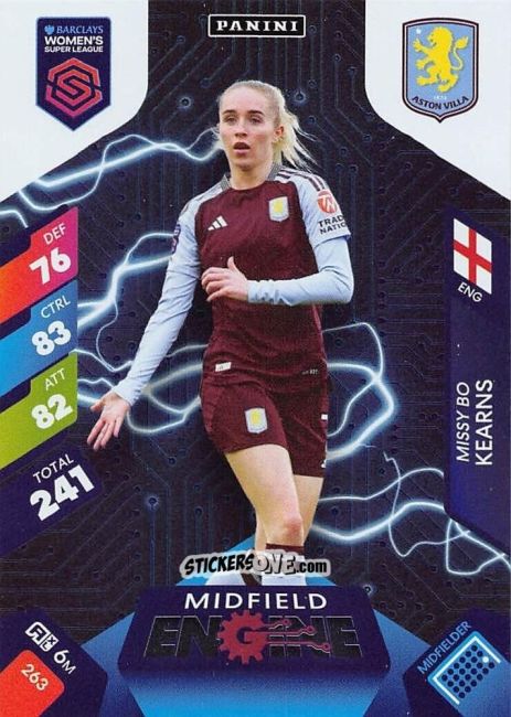 Sticker Missy Bo Kearns - Barclays Women’s Super League 2025. Adrenalyn XL
 n. 263 - Panini