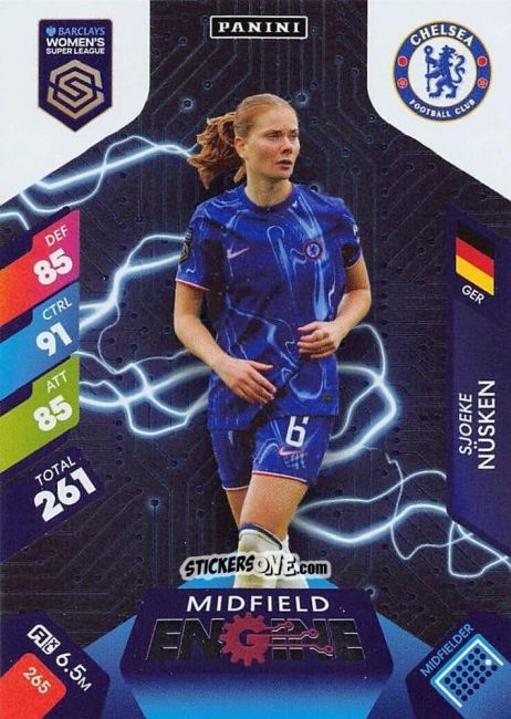 Sticker Sjoeke Nüsken - Barclays Women’s Super League 2025. Adrenalyn XL
 n. 265 - Panini