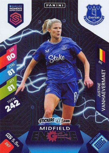 Cromo Justine Vanhaevermaet - Barclays Women’s Super League 2025. Adrenalyn XL
 n. 267 - Panini